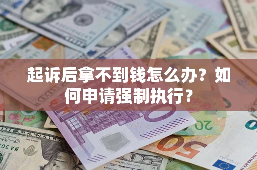 武汉起诉后拿不到钱怎么办？如何申请强制执行？
