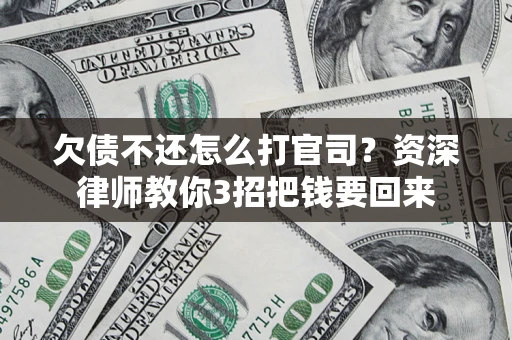 武汉欠债不还怎么打官司？资深律师教你3招把钱要回来