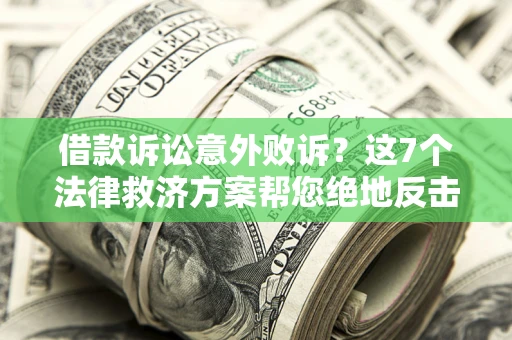 武汉借款诉讼意外败诉？这7个法律救济方案帮您绝地反击！