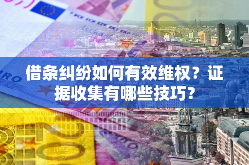 武汉借条纠纷如何有效维权？证据收集有哪些技巧？