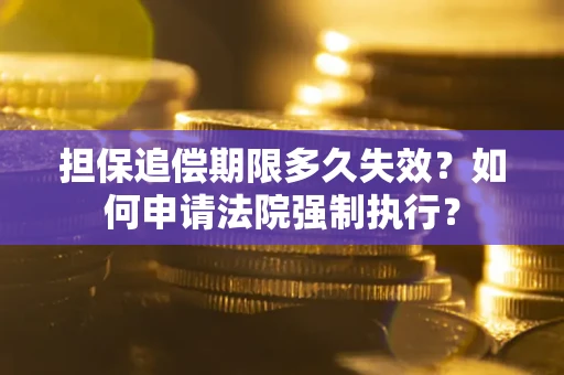 武汉担保追偿期限多久失效？如何申请法院强制执行？